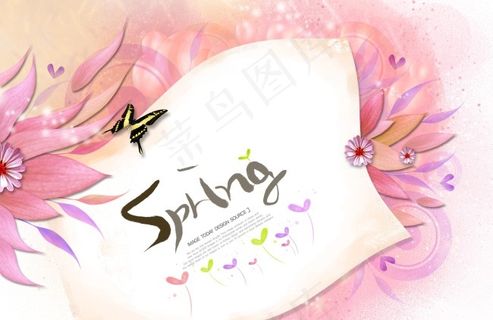 韩国风格花卉春天