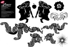 免费的黑白矢量# 2