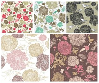 服装无缝印花矢量图