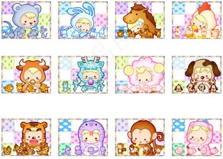 卡通动物矢量素材