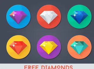 矢量扁平化分层钻石图标图片