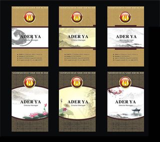 个性企业名片卡片设计矢量素材