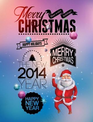 圣诞节装饰海报背景图片