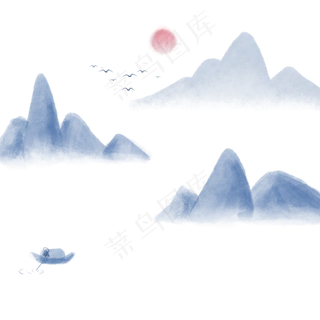 水墨山水中国风免扣板绘水墨山水中国风免扣板绘