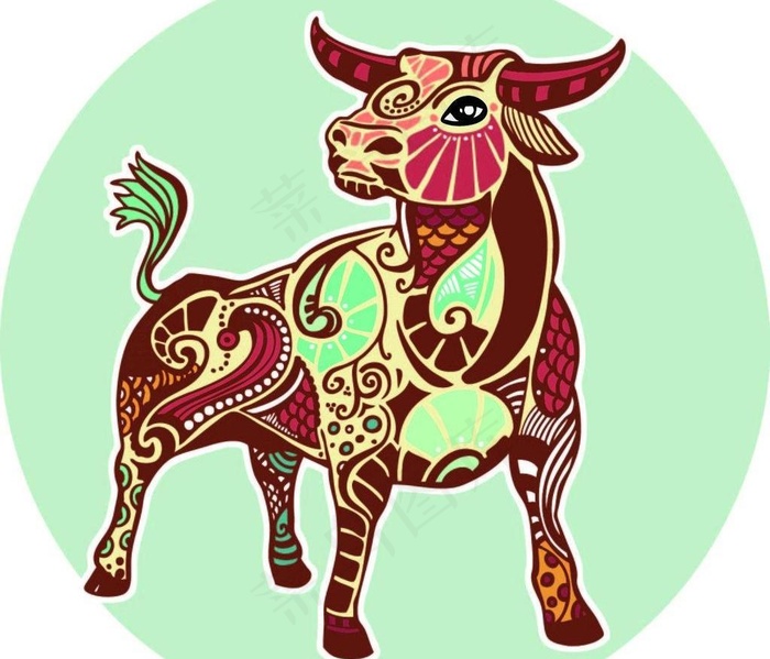 公牛图片ai矢量模版下载