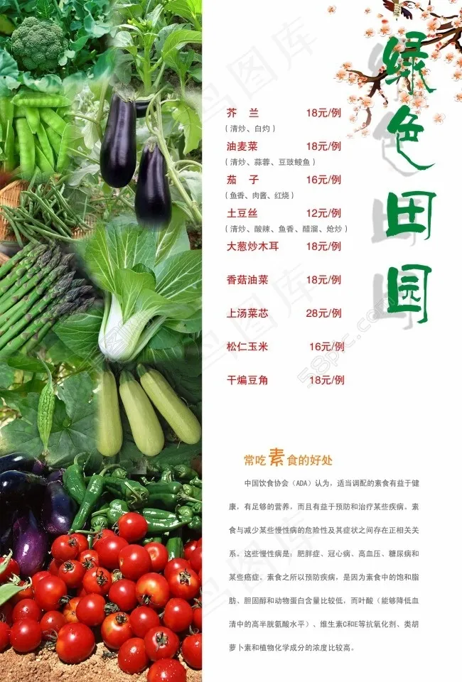 菜谱画册矢量素材psd模版下载