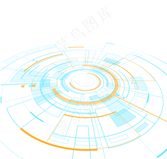 2018科技圆环新科技透明免抠pn...