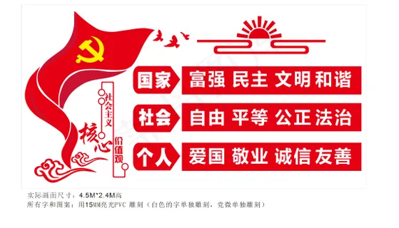 核心价值观形象墙   核心价值观形象墙