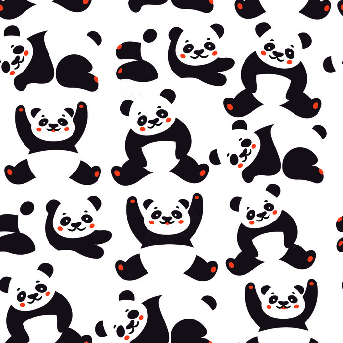 卡通可爱北欧童话梦幻儿童动物无缝平铺背景头像印刷矢量图片素材
