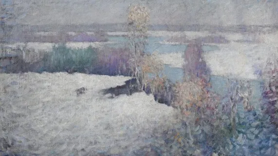河流油画图片 河流油画图片