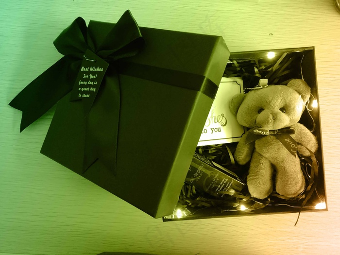 渐变色清新风炫彩生日礼物伴手礼实拍图 