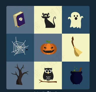 万圣节卡通元素素材