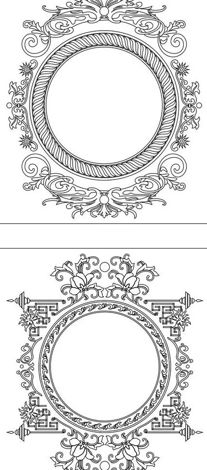 欧式玻璃挂件图案图片cdr矢量模版下载