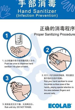 手部消毒图片