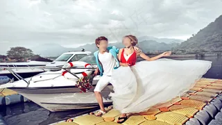 唯美婚礼相册模版电子相册会声会影模...