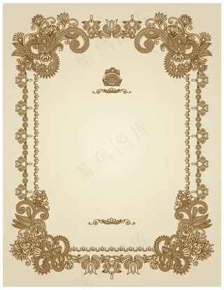 精美复杂欧式纹样边框