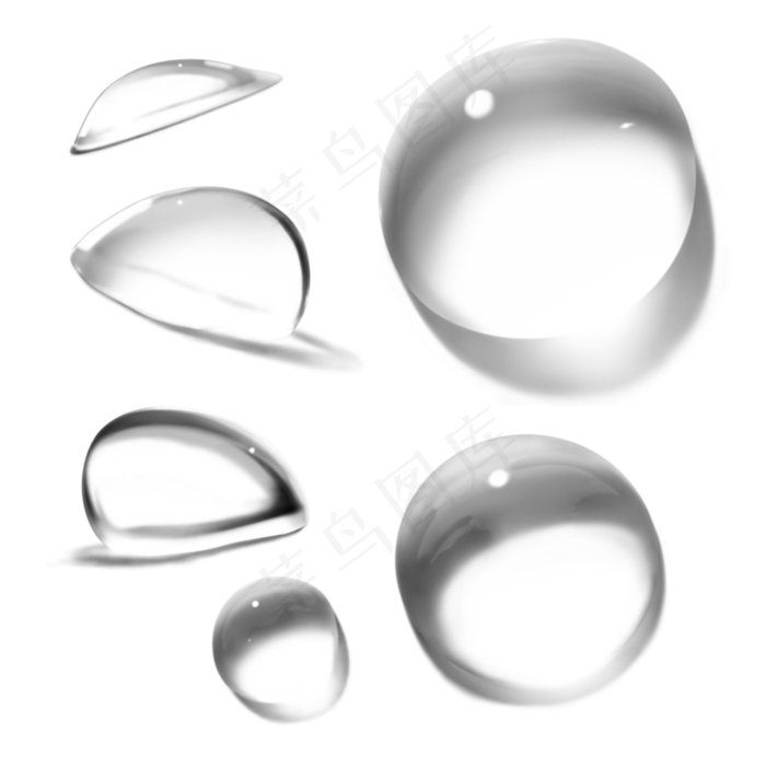 水滴水珠雨滴PNG免扣透明素材