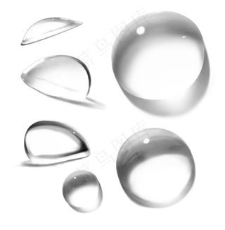 水滴水珠雨滴PNG免扣透明素材