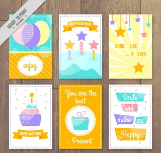 可爱的生日卡片收集