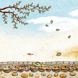 手绘卡通风景背景