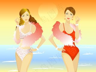 的美丽海滩背景模型