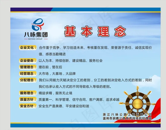 企业 基本理念图片cdr矢量模版下载