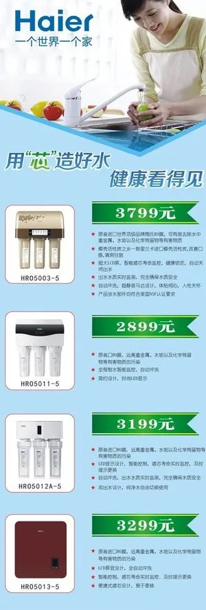 海尔净水器展架图片
