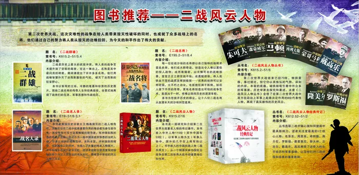 图书推荐 二战风云人物介绍cdr矢量模版下载