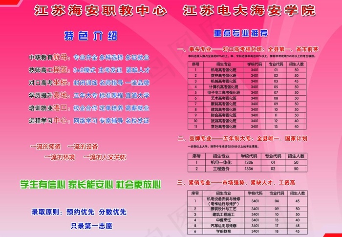职教中心招生图片psd模版下载