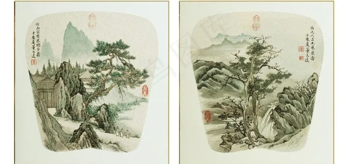 董文远仿古人山水图片