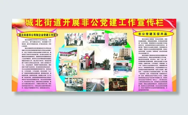 非公党建板报图片cdr矢量模版下载