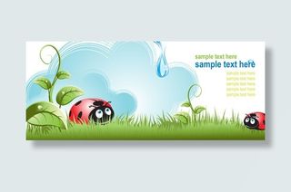 两款卡通封面设计模板矢量素材