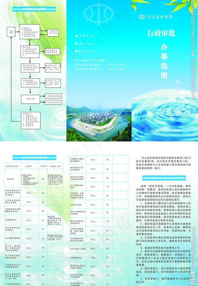 水务局折页图片cdr矢量模版下载