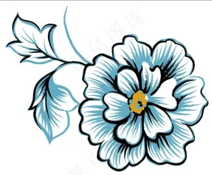 蓝色唯美花瓣