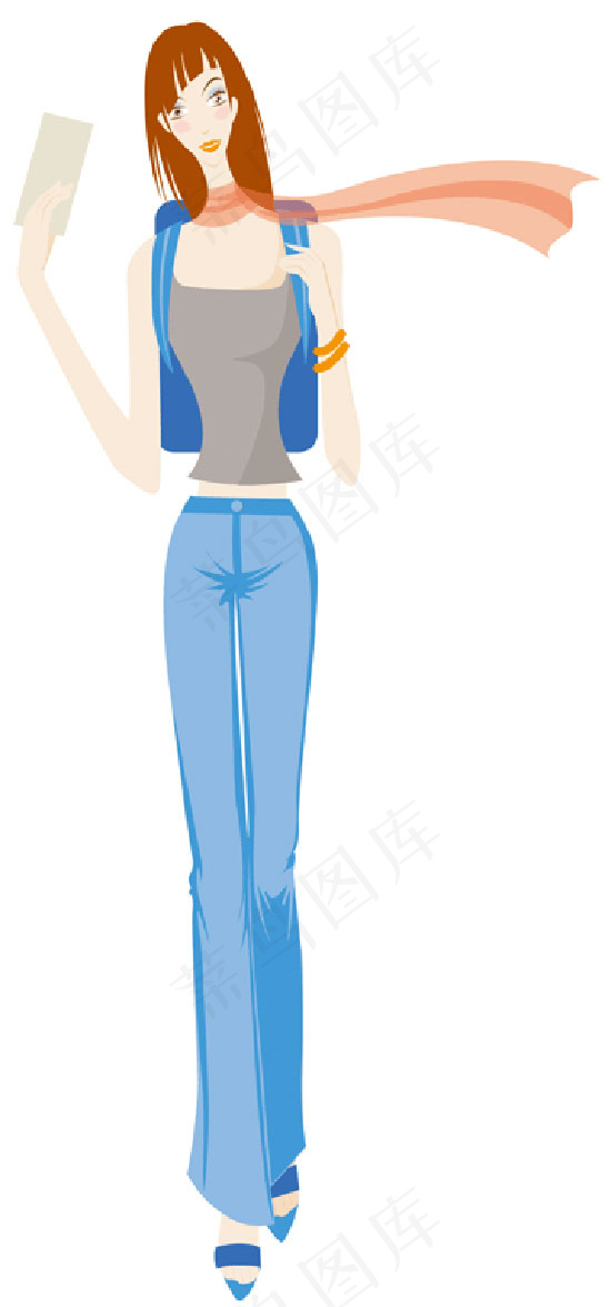 带着围巾的女孩