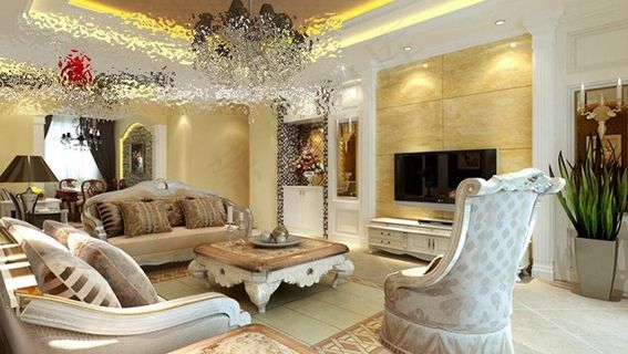 欧式客厅效果图图片