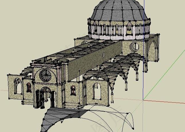 罗马广场SU模型