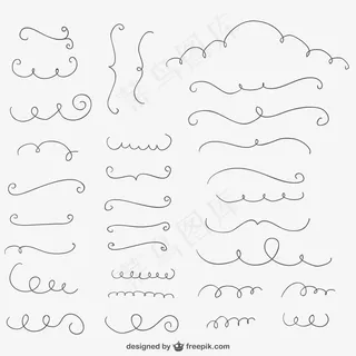 手绘线条和饰物