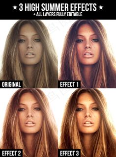 人像照片夏季暖色效果PS动作