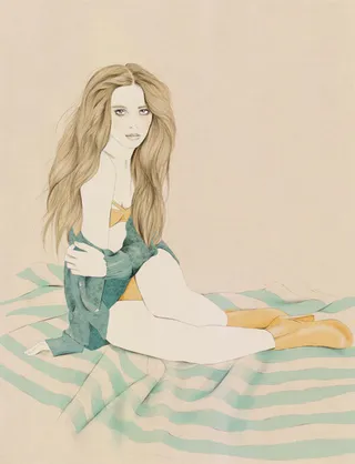 绿色性感女装设计图