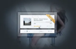 玻璃质感播放器素材下载