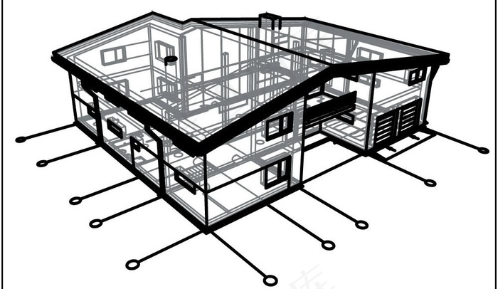 3d城市建筑工程模型图图片eps,ai矢量模版下载