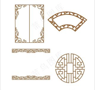 古典窗花底纹图片