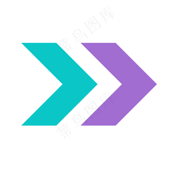 双色创意箭头矢量素材