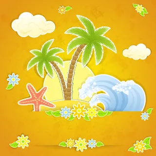 精美夏日卡片矢量素材4