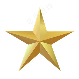 黄色的五角星插画黄色的五角星插画