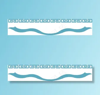 蒙古纹样花边矢量图 AI