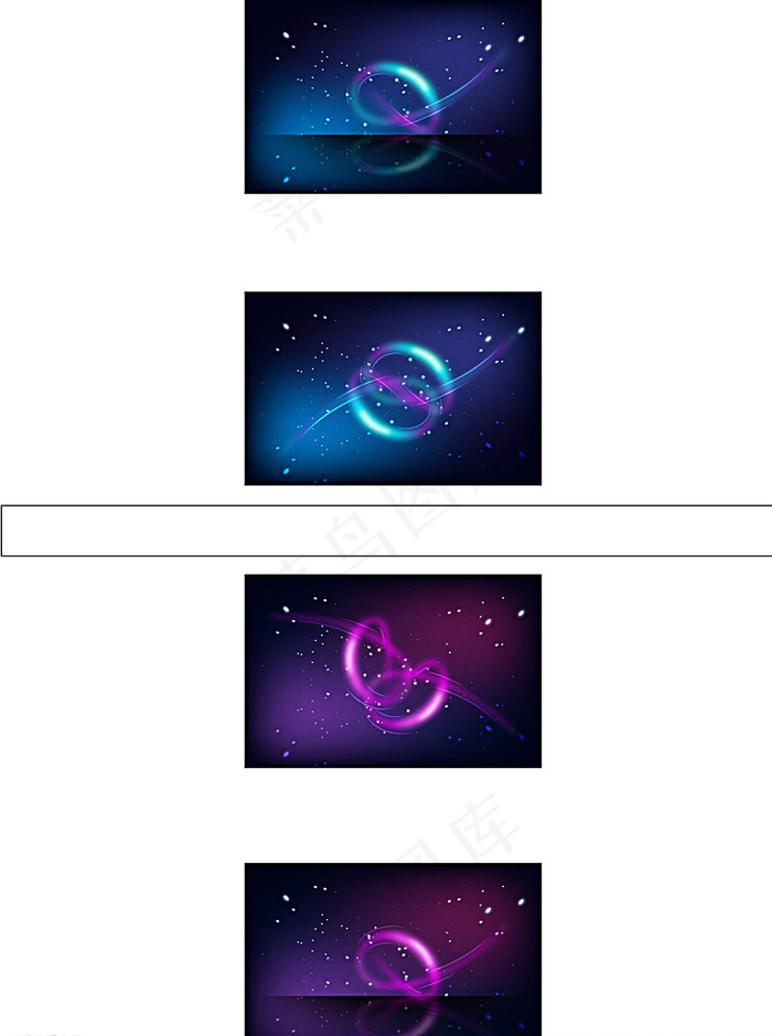 唯美炫彩星空图片ai矢量模版下载