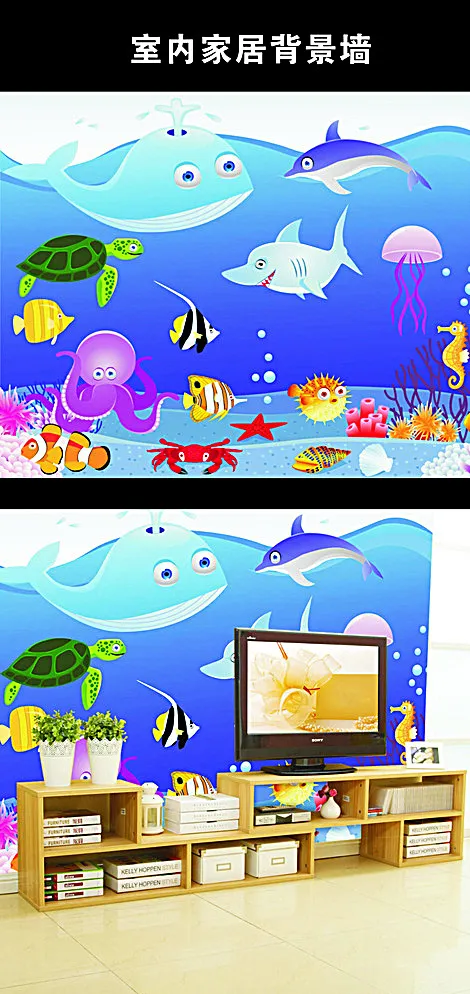 海洋动物图片cdr矢量模版下载