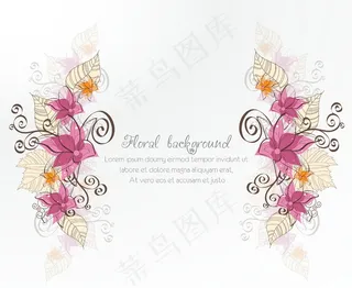 花在春天的花朵矢量插图